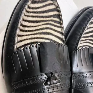 Celine | Shoes | Cline Black Luco Fw9 Zebra Loafers Shoes  display picture 1